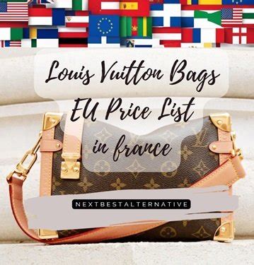 louis vuitton europe price list 2023|lv europe website.